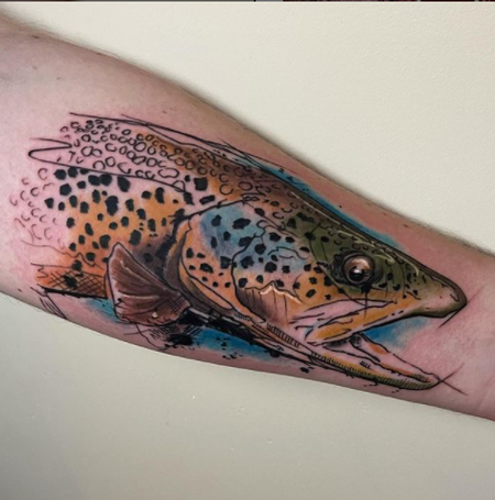 Tattoos - Justin Hammontree Illustrative Fish in Color - 144395